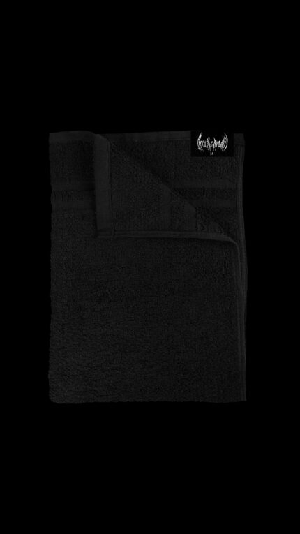 Black gym towel medium